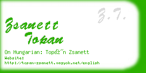 zsanett topan business card